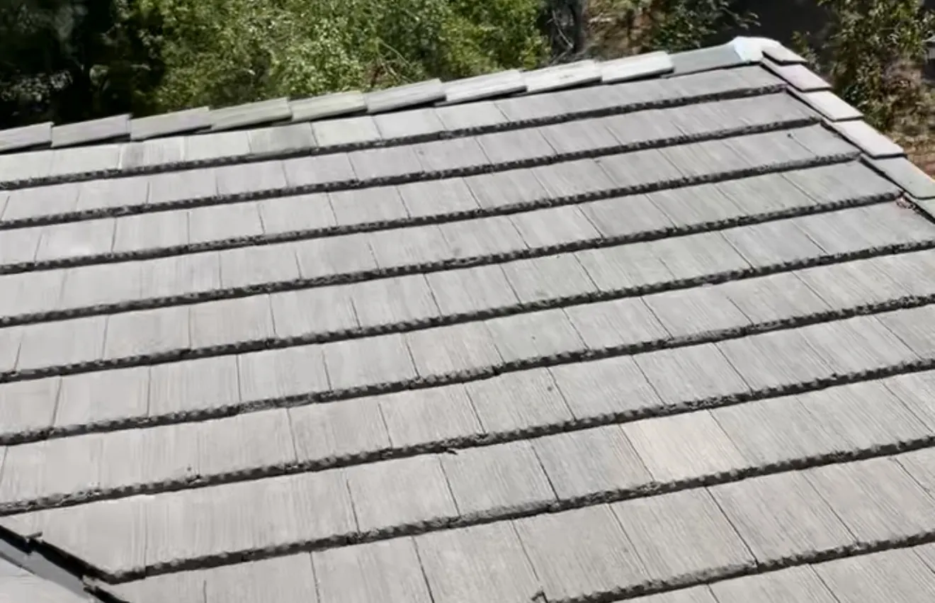 Concrete roof tile detail